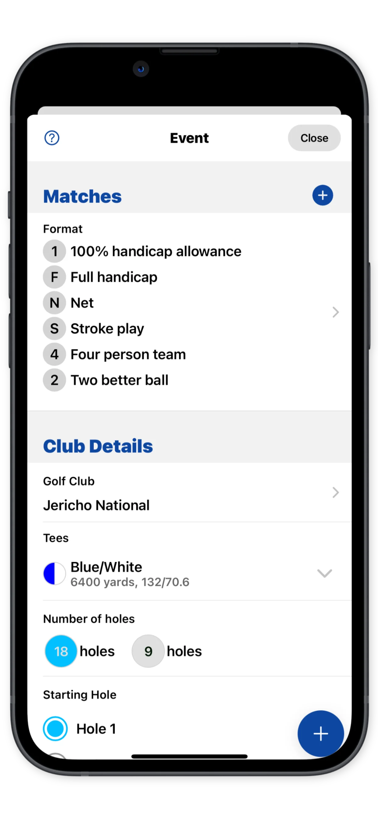 Manage and score golf matches with Double Ace Golf